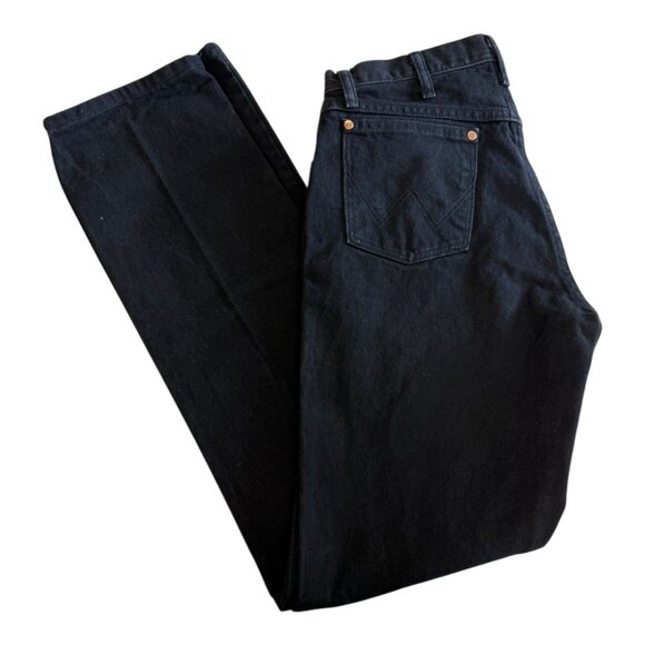 Wrangler Cowboy Cut Denim Jean~Size 32x38~Charcoal Black Straight 13MWZWK~L14 22 - Picture 2 of 8
